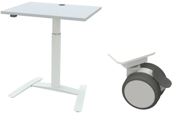 Enkel justerbart skrivbord - Hjul